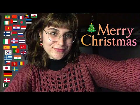 ASMR Saying 'Merry Christmas' in 44 languages 🎄🦌