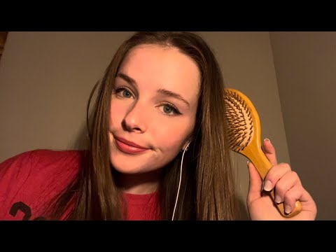 ASMR on myself | brushing my hair | hair sounds