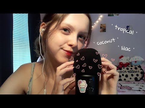 ASMR tingly trigger words & mic cover scratching 💕 | ear to ear whispering | personal attention