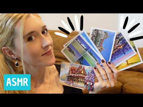 ASMR 🌠Tingly Vacation Postcards 🏝️| STICKY Finger SOUNDS, TAPPING & Whispering (german/deutsch)