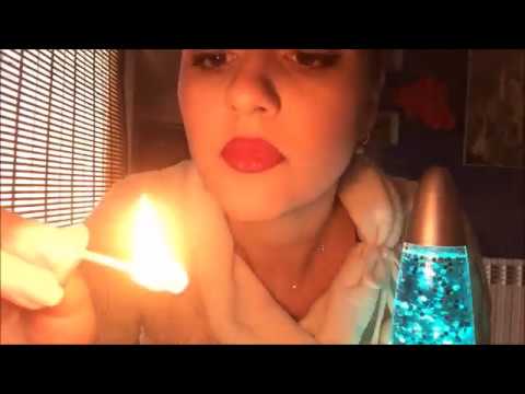 ASMR Match Lighting, Candles, Fire Crinkling And Sparkly Lamp