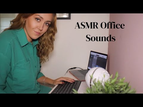 ASMR Office Sounds - Typing, Writing, Highlighting, Mouse Clicking (No Talking) Help To Study