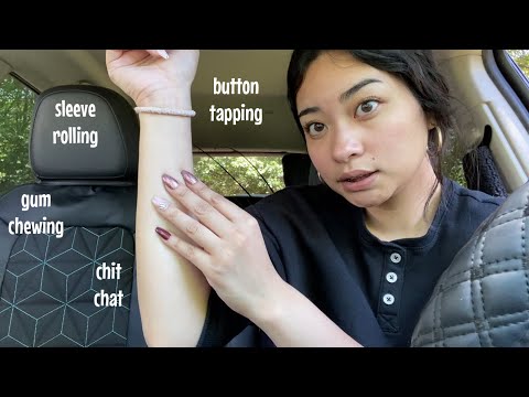 ASMR Sleeve Rolling with Gum Chewing