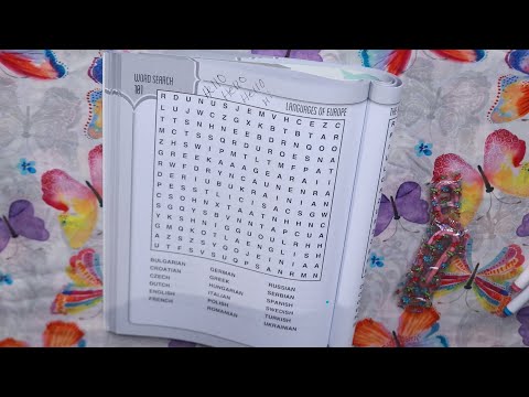 Language of Europe Wordsearch ASMR Eating Sounds Colorful Candy Canes
