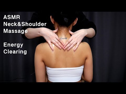 ASMR 팅글 오일 어깨마사지 / 친구 머리 빗기 / 에너지테라피 / Neck & Shoulder Oil Massage ASMR