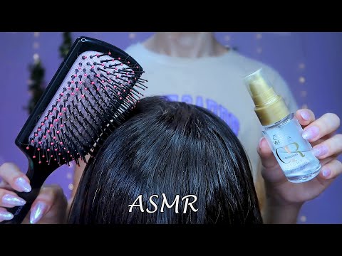 ASMR Escova de cabelo calmante e cuidados com o couro cabeludo ✨