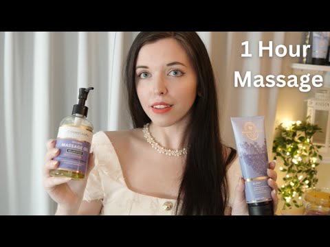 Oil & Lotion Full Body Massage & Slow Haircut (ASMR) Personal Attention RP, 1 HOUR Compilation