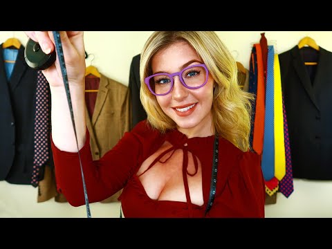 ASMR FOR MEN | A Very APPROPRIATE Suit Fitting & Measuring