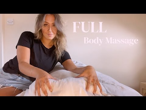 ASMR Relaxing Full Body Massage Roleplay (Wet and Dry Massage)