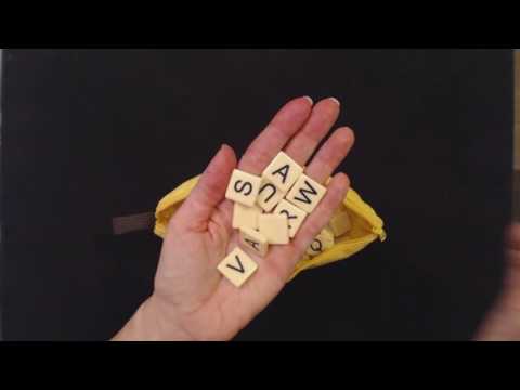 ASMR Gum Chewing/Soft Spoken ~ Playing With Bananagrams Tiles