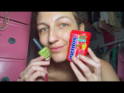 OG ASMR ENERGY ~ 💅💚 painting my nails, chewing gum & catching up on life 💚💅