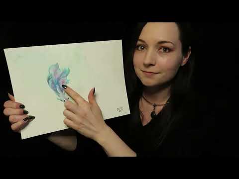 ASMR ⭐ Watercolor Painting Tracing ⭐ Tapping ⭐ Soft Spoken ⭐ Paper Sounds