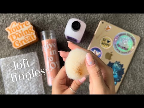 simple lofi asmr for u 💫 | hand movements, face brushing, tapping, crinkles, tracing, scratching 💗