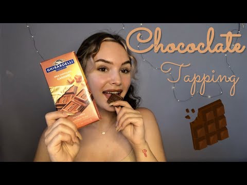 ASMR Quick Chocolate Tapping (Mild Mouth Sounds)