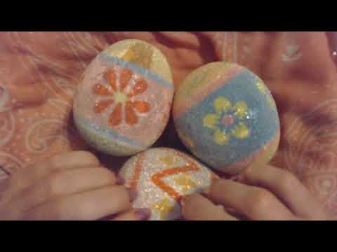 ASMR ~ Scratching/Tapping Bumpy Easter Eggs / Whisper