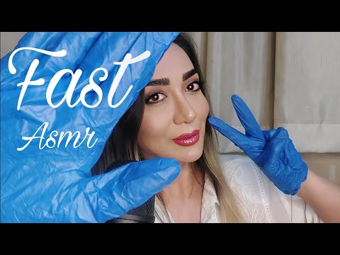ASMR fast and aggressive with blue gloves