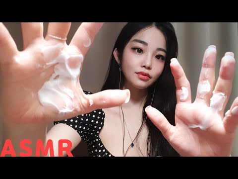 ASMR Lotion Cream Moisturizing Hand Sounds 미끌거리고 촉촉한 핸드크림 바르는 손소리 ASMR