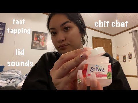 ASMR Lid Sounds with Tapping on Beauty Products