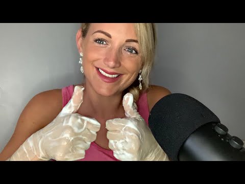 ASMR LATEX GLOVE WASHING | SOAP SOUNDS | LATEX GLOVE SOUNDS and WATER SOUNDS