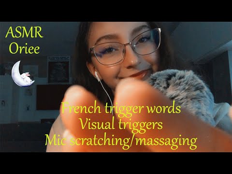 ASMR | French trigger words, triggers visuels & mic scratching 😴🌙
