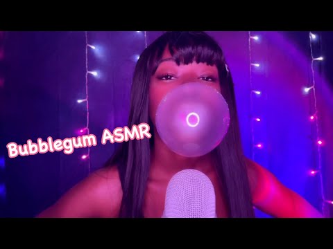 Bubblegum ASMR [requested] gum chewing, bubble blowing 🫧