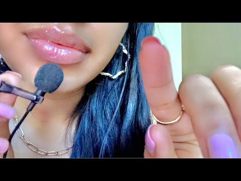 ASMR~ Tingly Trigger Words w/ Hand Movements (Wet Mouth Sounds & Upclose Whispers)