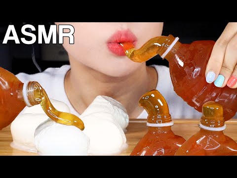 ASMR Honey Jelly & Burrata Cheese 꿀젤리, 부라타치즈 먹방 Eating Sounds Mukbang