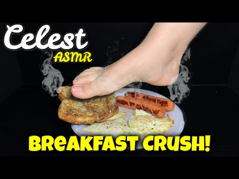 BREAKFAST CRUSH ASMR (No Talking) - EGGS,  FRENCH TOAST AND SQUISHING SOUNDS | Celest ASMR