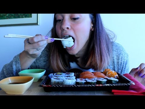 ASMR EATING SUSHI 🍙 |  Eating Sounds, Uramaki, Hosomaki, Nigiri