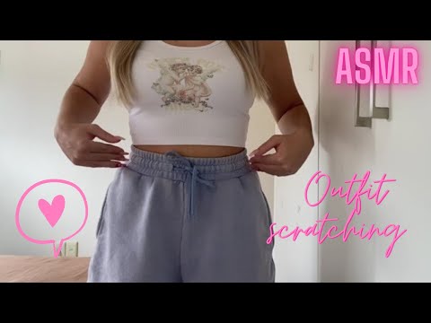 ASMR| Outfit scratching✨ Fabric sounds| Hair sounds🧚🏻