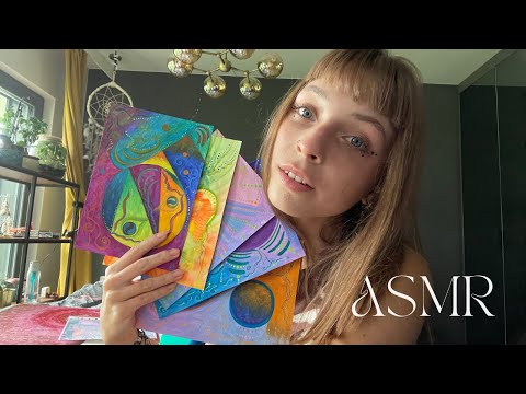 ASMR • 2K special ✨ showing you my affirmation paintings and softly whispering 🌬