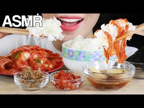 ASMR KOREAN HOME FOOD (Homemade Fresh Kimchi) EATING SOUNDS MUKBANG