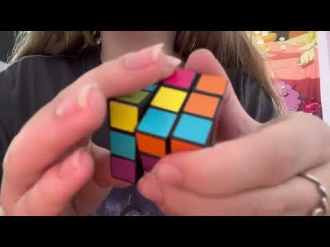 Lofi ASMR| Rubik’s cube (mouth sounds, tapping, messing around with)