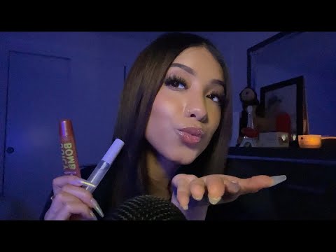 ASMR| Lipgloss Application + Kisses 😘 (Mouth sounds, kisses, tapping..) TINGLY
