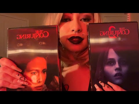 ASMR Tiffany Shows You Her DVD Collection | Halloween Special