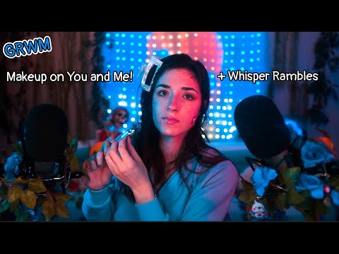 ASMR Makeup on You and Me | 1 Hour GRWM, Whisper Rambles, Personal Attention, Tapping