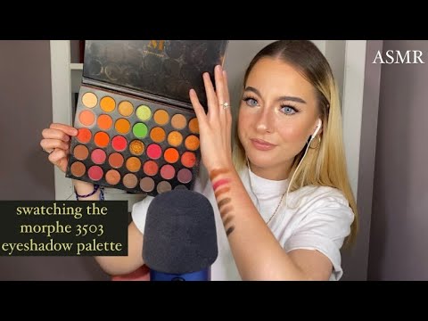 ASMR | swatching the morphe 3503 fierce by nature eyeshadow palette