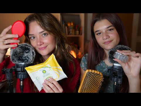 MY COUSIN TRIES ASMR! 💗 New Sounds, Up Close Whispers