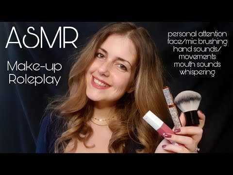 ASMR german/deutsch | Make-up Roleplay | personal attention | brushing | hand movements | tapping
