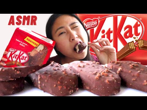 ASMR KITKAT CHOCOLATE ICE-CREAM!🍫 초콜릿 아이스크림 CHOCOLATE PARTY MUKBANG | CRUNCHY EATING SOUNDS @kitkat