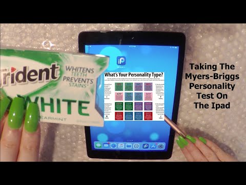 ASMR Gum Chewing Taking Personality Test on Ipad | Tingly Whisper
