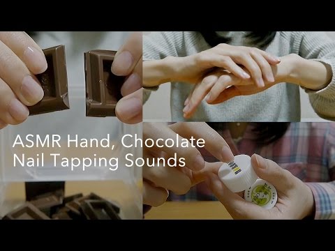 [ASMR] 手とチョコとタッピングの音、囁き声 Hand, Chocolate and Tapping Sounds, Whispering