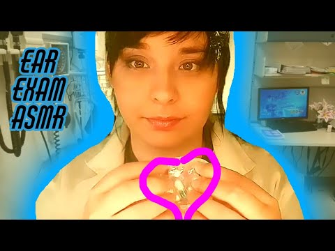 ASMR Friendly Ear Exam (real doctor). Then, we have tea and study anatomy.