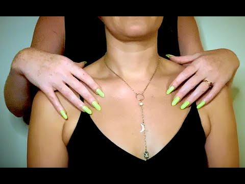 Soft Whisper ASMR | shoulder scratch, tracing & head massage