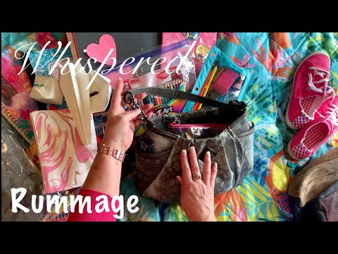 ASMR Purse & Backpack rummage (Whispered) Super relaxing! (no talking version later today)