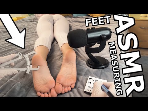 ASMR Foot & Toe Measuring | Feet Triggers & Tingles | No Talking
