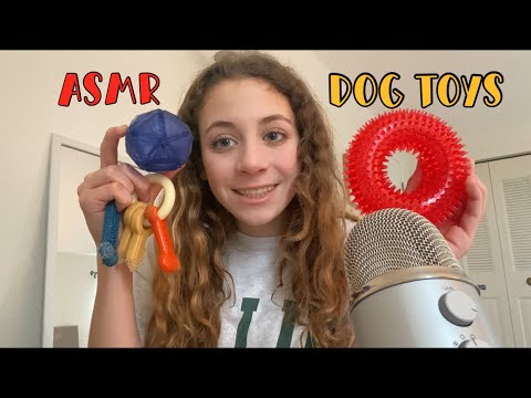 ASMR with dog toys! Satisfying 🤍