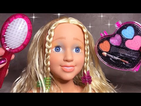 ASMR Doll Head Makeup/ Hair Styling (Whispered)