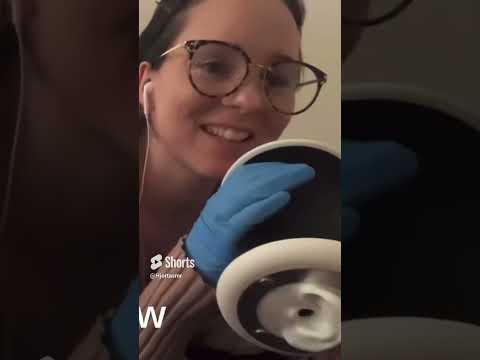 Ear cleaning you can feel in your ear⚡️ #asmr #oddlysatisfying #shortsviral #satisfying #asmrsounds