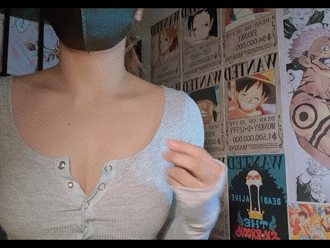 ASMR- Fast and Aggressive fabric, mic, nail and collarbone scratching + mouth sounds👄😪😴